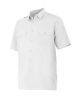 Camisas de trabajo velilla manga corta con galoneras de algodon blanco vista 1
