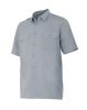 Camisas de trabajo velilla manga corta con galoneras de algodon gris vista 1
