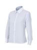 Camisas de trabajo velilla mujer manga larga de algodon blanco con impresión vista 1