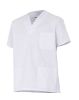Casacas sanitarias velilla camisola de pijama de color blanco manga corta de algodon con impresión vista 1