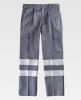 Pantalones reflectantes workteam rec gris con publicidad vista 1