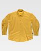 Camisas de trabajo workteam cuello clasico y un bolsillo de poliéster amarillo para personalizar vista 1