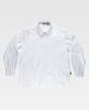 Camisas de trabajo workteam cuello clasico y un bolsillo de poliéster blanco para personalizar vista 1
