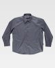 Camisas de trabajo workteam cuello clasico y un bolsillo de poliéster gris para personalizar vista 1
