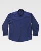 Camisas de trabajo workteam cuello clasico y un bolsillo de poliéster marino para personalizar vista 1