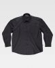 Camisas de trabajo workteam cuello clasico y un bolsillo de poliéster negro para personalizar vista 1