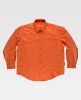 Camisas de trabajo workteam cuello clasico y un bolsillo de poliéster naranja para personalizar vista 1