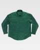 Camisas de trabajo workteam cuello clasico y un bolsillo de poliéster verde para personalizar vista 1