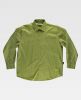 Camisas de trabajo workteam cuello clasico y un bolsillo de poliéster verde pistacho para personalizar vista 1