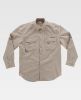 Camisas de trabajo workteam safari aberturas beige para personalizar vista 1