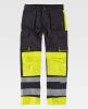 Pantalones reflectantes workteam reflectante combinado de poliéster negro amarillo fluor para personalizar vista 1