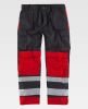 Pantalones reflectantes workteam reflectante combinado de poliéster negro rojo para personalizar vista 1