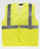 Chalecos reflectantes workteam alta visibilidad de poliéster amarillo fluor para personalizar vista 1