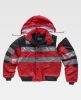 Chaquetas y parkas reflectantes workteam piloto acolchada cuello alto de poliéster negro rojo para personalizar vista 1