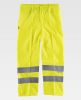 Pantalones reflectantes workteam alta visibilidad c amarillo fluor con publicidad vista 1