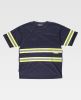 Camisetas reflectantes workteam mc tejido pique de poliéster azul marino amarillo flúor para personalizar vista 1