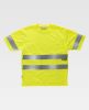 Camisetas reflectantes workteam alt amarillo fluor con publicidad vista 1