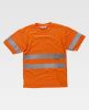 Camisetas reflectantes workteam alt naranja fluor con publicidad vista 1