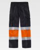 Pantalones reflectantes workteam combinado alta visibilidad , y dos bolsill negro naranja fluor con publicidad vista 1