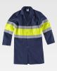 Batas sanitarias workteam c7102 de poliéster marino amarillo fluor para personalizar vista 1