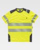 Camisetas reflectantes workteam mc alta visibilidad combina amarillo fluor gris carbon con publicidad vista 1