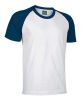 Camisetas manga corta valento caiman de algodon blanco azul marino con logo vista 1