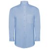 Camisas manga larga roly oxford de algodon celeste para personalizar vista 1