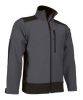Ropa térmica para trabajar valento chaqueta valento softshell saponi de lycra gris negro con impresión vista 1