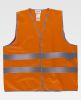 Chalecos reflectantes workteam alta visibilidad hvtt naranja fluor con publicidad vista 1