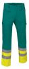 Pantalones reflectantes valento train de algodon amarillo fluor verde estepa con logo vista 1
