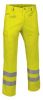 Pantalones reflectantes valento train de algodon amarillo fluor con logo vista 1