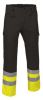 Pantalones reflectantes valento train de algodon amarillo fluor negro con logo vista 1