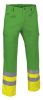 Pantalones reflectantes valento train de algodon amarillo fluor verde primavera con logo vista 1
