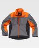Soft shell trabajo workteam s8625 de algodon Gris Naranja fluor Negro con impresión vista 1