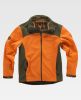 Soft shell trabajo workteam s8630 de algodon Naranja fluor/Verde Caza vista 1