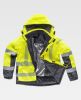 Chaquetas y parkas reflectantes workteam acolchada tejido oxford amarillo fluor gris carbon vista 1