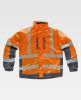 Chaquetas y parkas reflectantes workteam acolchada tejido oxford gris naranja fluor vista 1