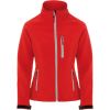 Soft shell trabajo roly antartida mujer de poliéster rojo con logo vista 1
