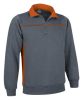 Sudaderas para trabajar valento scv gris naranja con logo vista 1