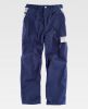 Pantalones de trabajo workteam wf1500 de poliéster marino gris vista 1
