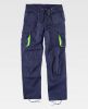 Pantalones de trabajo workteam wf1619 de poliéster Marino Verde fluor con impresión vista 1