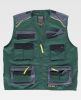 Chalecos reflectantes workteam wf5854 de poliéster Verde Gris Oscuro Negro con impresión vista 1